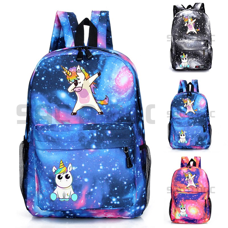 Cartoon Unicorn Backpack Boys Girls Daily Backpack School Bag Galaxy Backpack Shopee Malaysia - unicorn backpack roblox