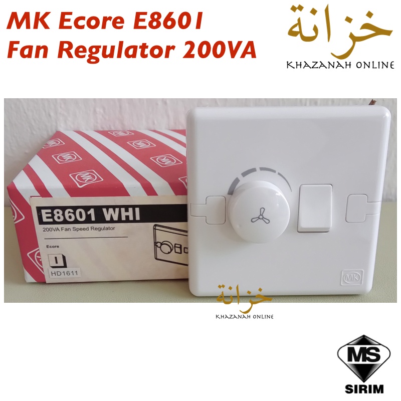 MK Ecore Fan Regulator with Switch E8601