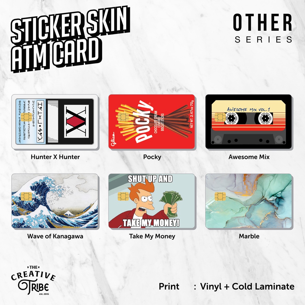 Skin Card Series Sticker - Vinyl ATM Debit Credit Emoney Flazz Sticker