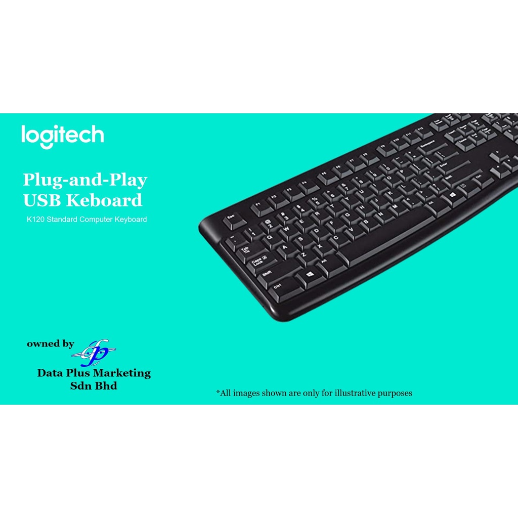 Logitech K120 USB Standard Computer Keyboard Shopee Malaysia