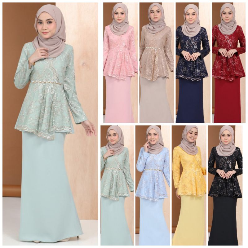 Madelyn Kurung Modern Baju  Kurung Mini Kurung Peplum 