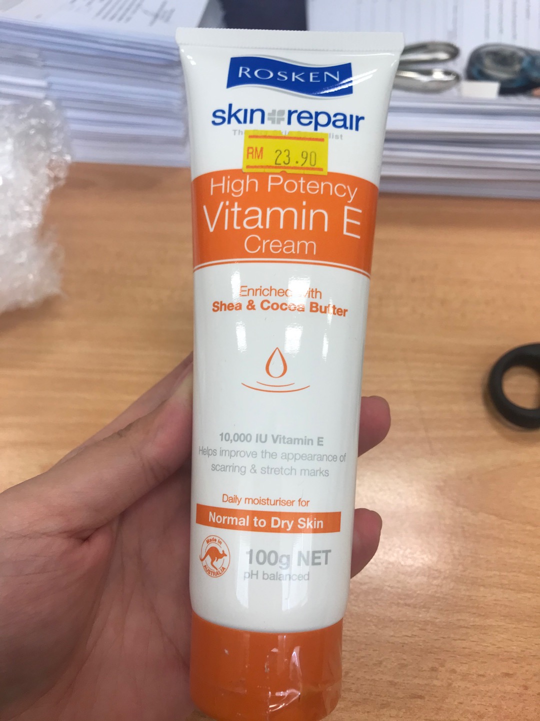 kebaikan rosken skin repair high potency vitamin e cream