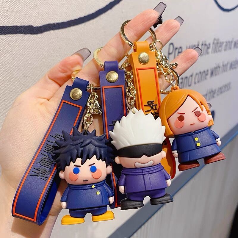 咒术回战五条悟钥匙扣Jujutsu Kaisen keychain Cartoon Anime Merchandise Gojo Satoru Doll Creative Car Fashion Bag Pendant