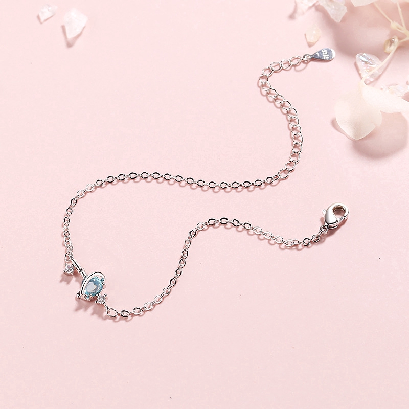 Bracciale pianeta cristallo blu stellato accessorio aurora_voghion.com