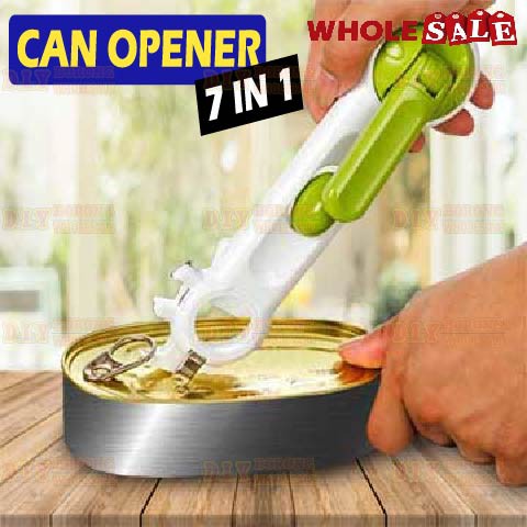 Multipurpose Multi Can Bottle Opener Kitchen 7in1 Kitchen Tool Bottles Jar/Alat Pembuka Botol/Tin 7 Dalam 1