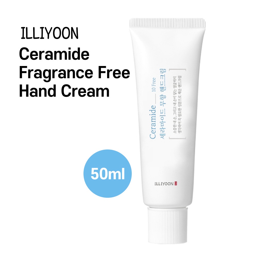 ILLIYOON Ceramide Fragrance Free Hand Cream 50ml Unscented Hand Moisturizer For Dry Hands