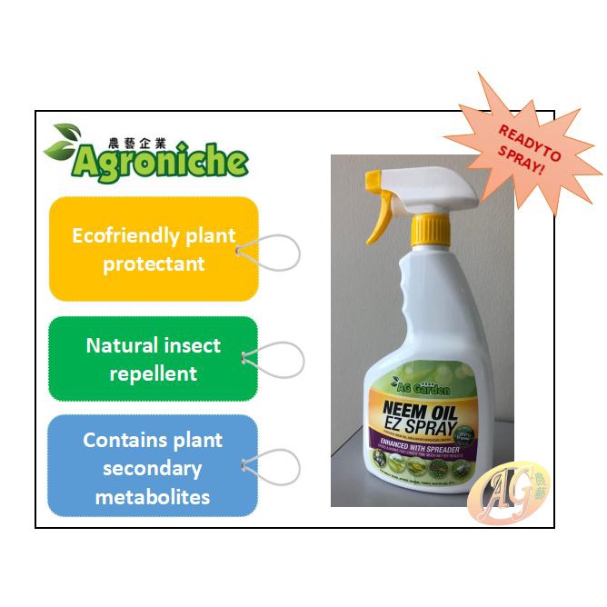 AG Ferti Neem Oil EZ Spray, ReadytoSpray (500ML) 100 Organic