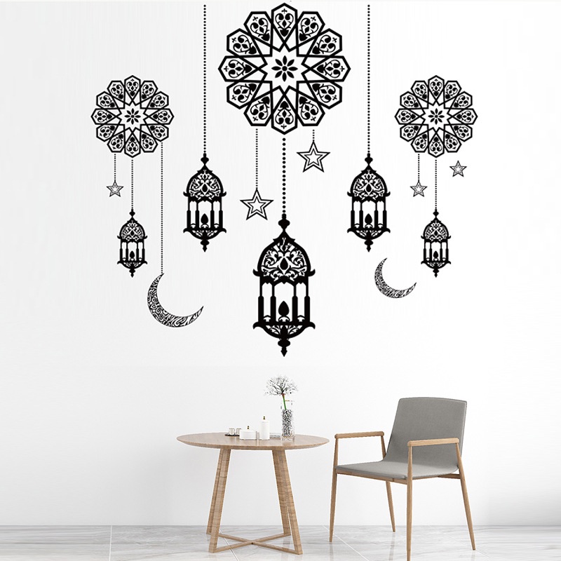 Versatile Quality Pelekat Dinding Bilik Tidur Ramadan Decoration Wall Art Sticker Muslim Kad Raya Aidilfitri Wallpape... - Image 3