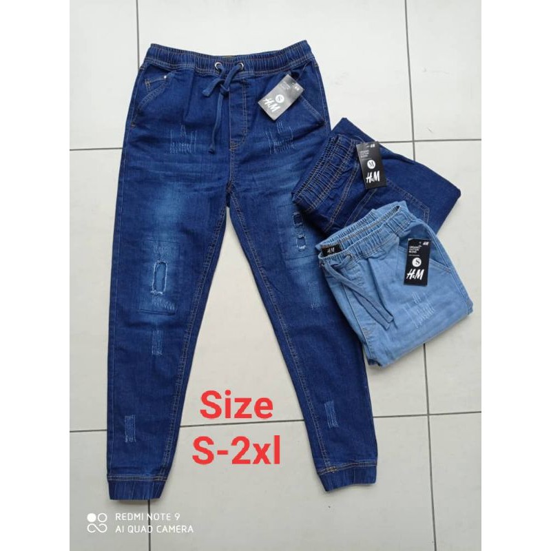 Hot Sale Seluar Jogger Jeans Men S Stylish Jogger Jeans Shopee Malaysia