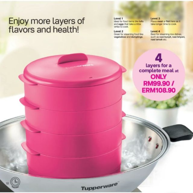 Tupperware Pengukus Steamer Steam It 4 layer