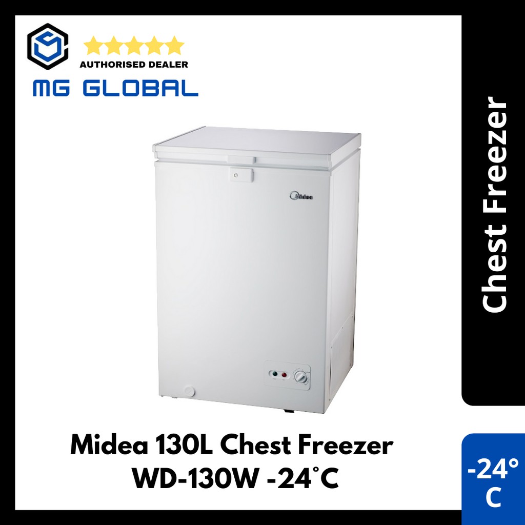 Midea 129l Chest Freezer Peti Sejuk Beku 130 Liter Ice Box 130 Litre Wd 130w Shopee Malaysia