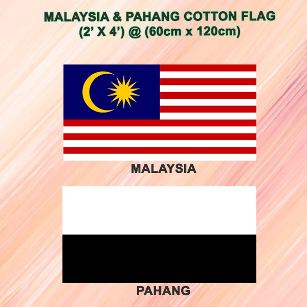 Bendera Malaysia Pahang Cotton Flag 2 X4 60cm X 120cm