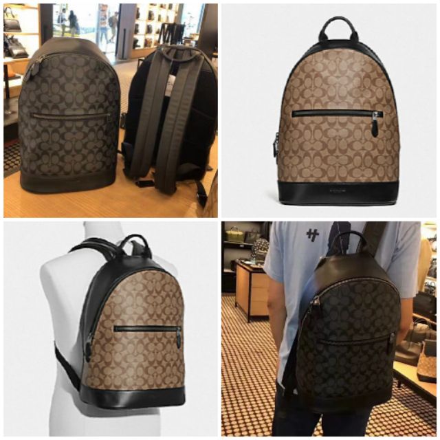 coach west slim backpack