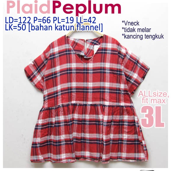 flannel peplum top