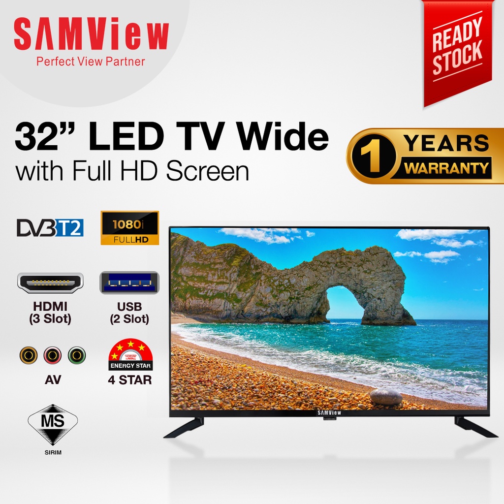 SAMView Digital LED TV FHD 1080I MYTV DVB T 2 Ready (32")