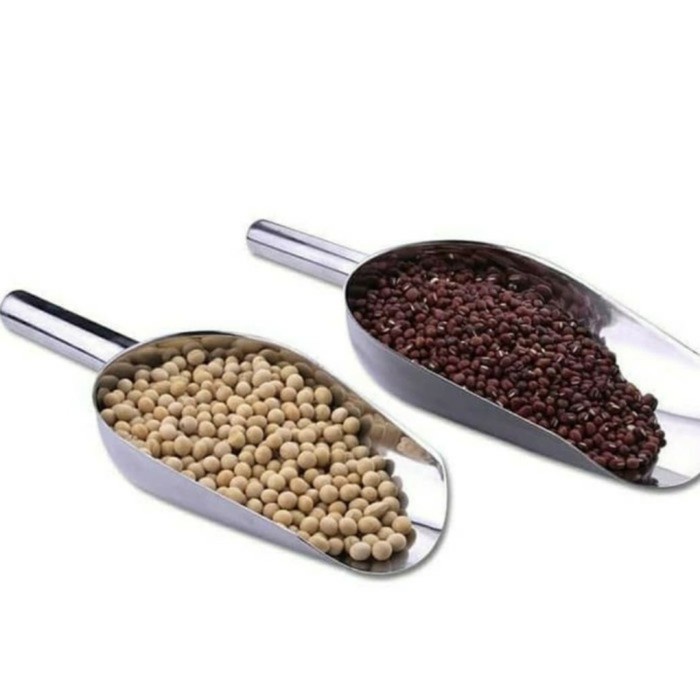 10" Long Stainless Steel Ice Cube Scoop Scope Ice Cube Scoop Ice Cube Scoop Ice Cream Scoop Ice Cream Wheat Flour Kitchen Spices Powder Ice Scoop Stainless Steel Ice Cube Spoon Cafe Restaurant Hotel