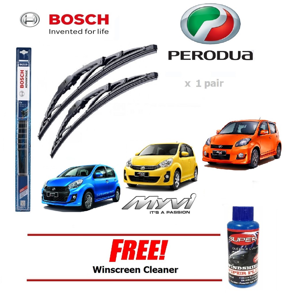 BOSCH ADVANTAGE Wiper (20"/16") For Perodua MYVI FREE 