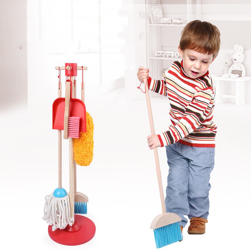 wooden cleaning set for toddlers