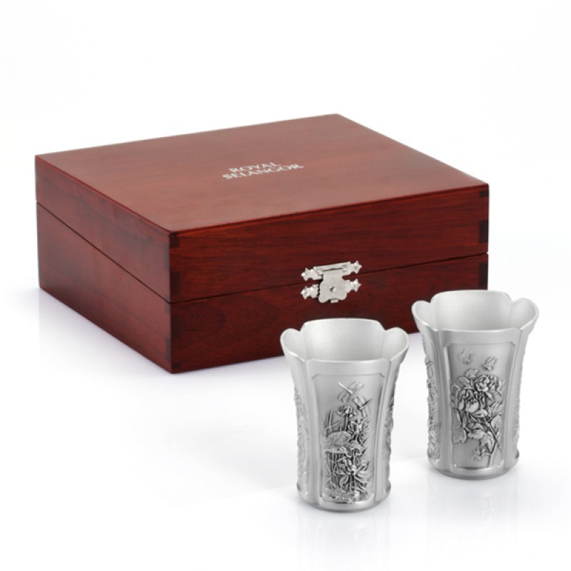 Royal Selangor Four Seasons Collection Gift-boxed Beaker Pair