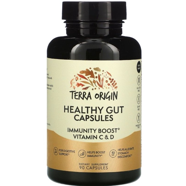 Terra Origin, Healthy Gut Capsules with Immunity Boost Vitamin C & D ...