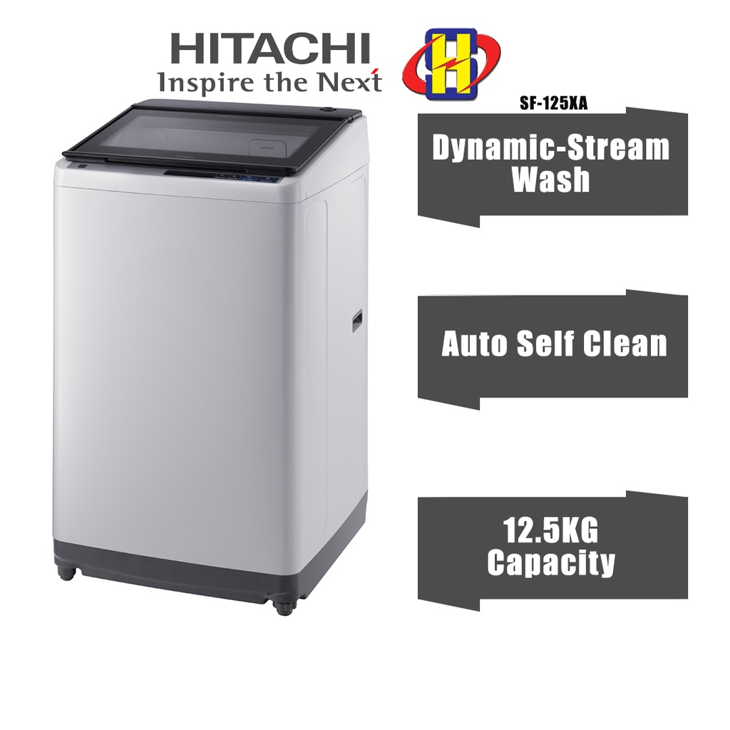 Hitachi Washing Machine (12.5KG) Dynamic Stream Fully Auto Top Load
