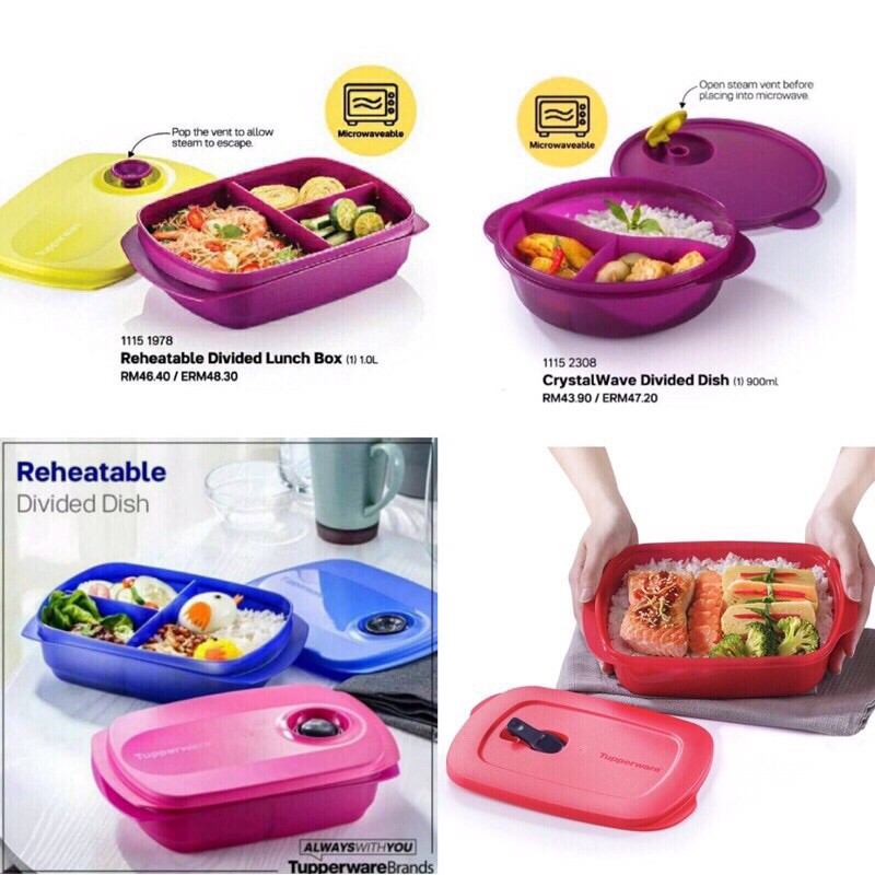 Reheatable Divided Lunch Box (1) 1.0L