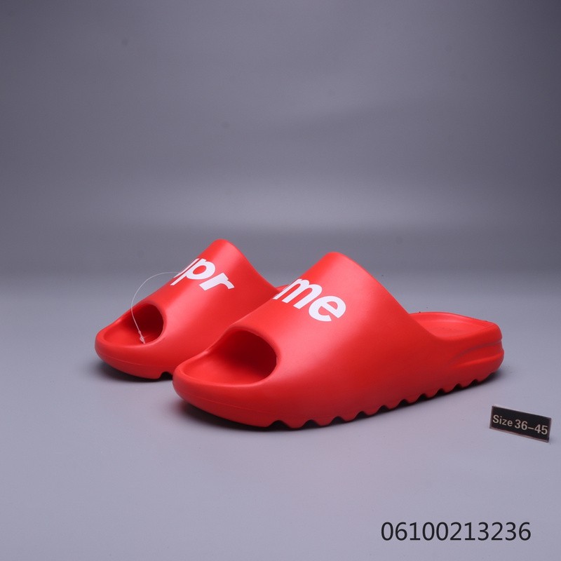 red yeezy slide