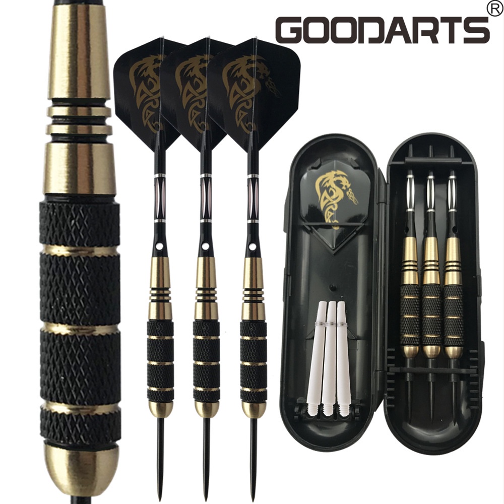 3 pieces 24 Gram Professional Steel Tip Darts Brass Dart Set with