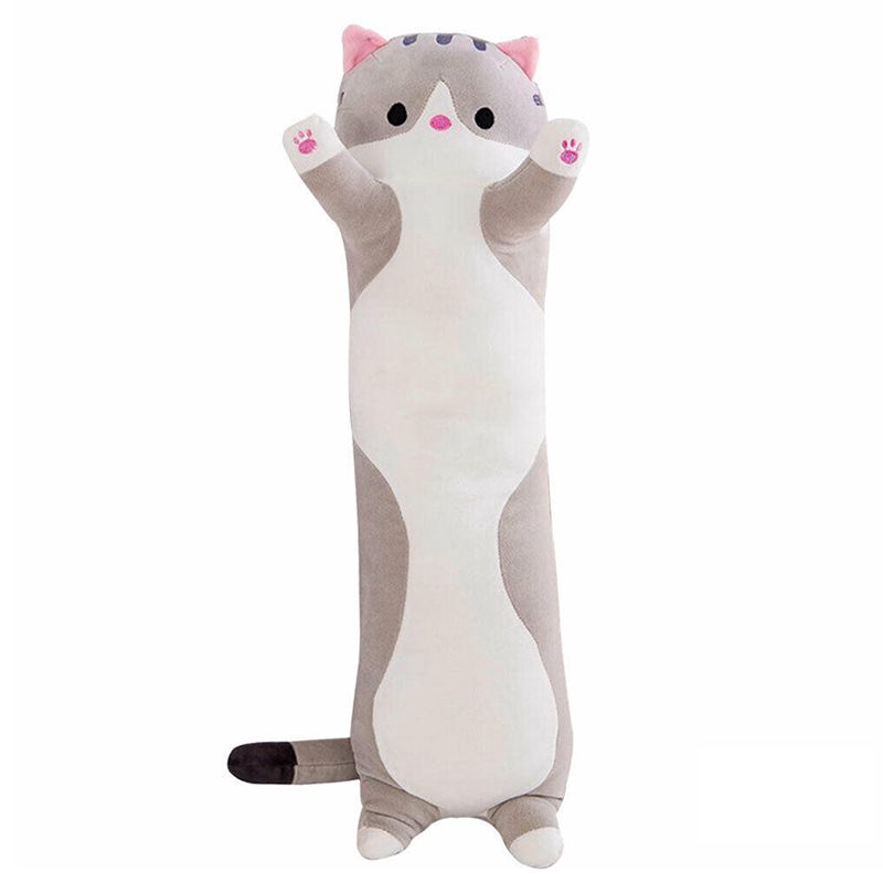 Unz Long Cat Plush Toy Soft Stuffed Kitten Pillow Kids Sleeping Pillow Home Decor Shopee Malaysia - cat plushie roblox