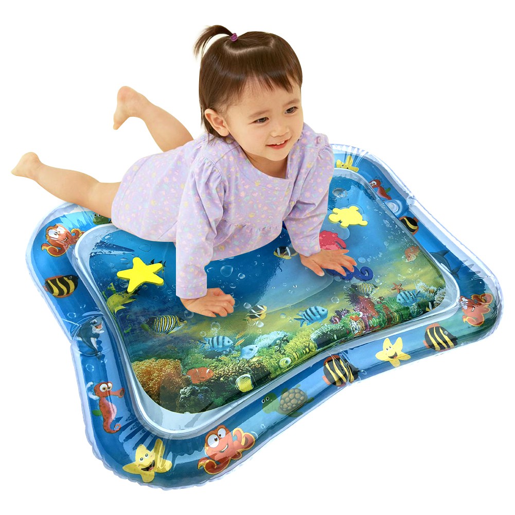 Tummy Time Water Mat Funsquare Baby Sensory Toys Baby Inflatable Patted Pad Baby Inflatable Water Cushion