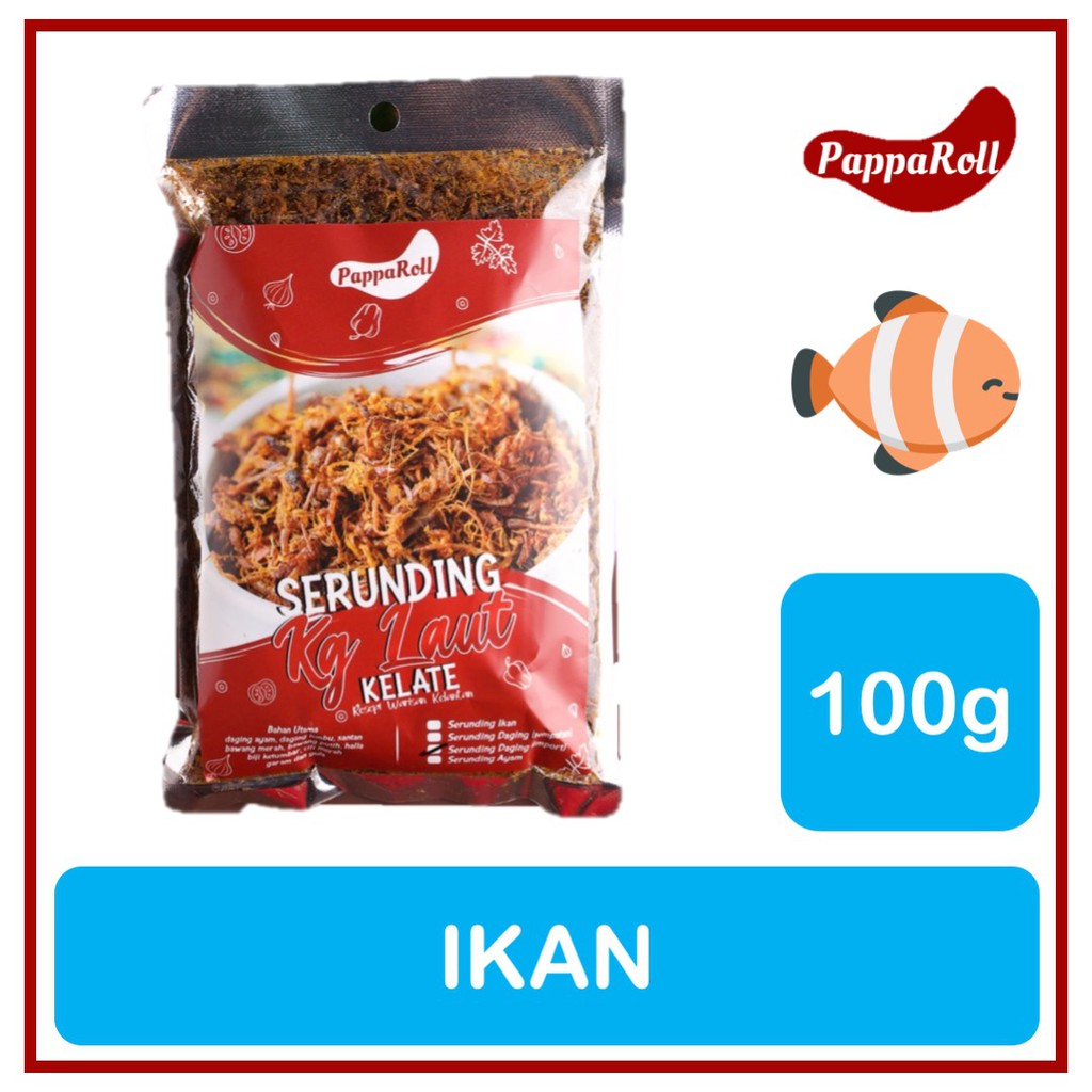 Serunding Papparoll Kg Laut Kelantan Ikan 100g Shopee Malaysia