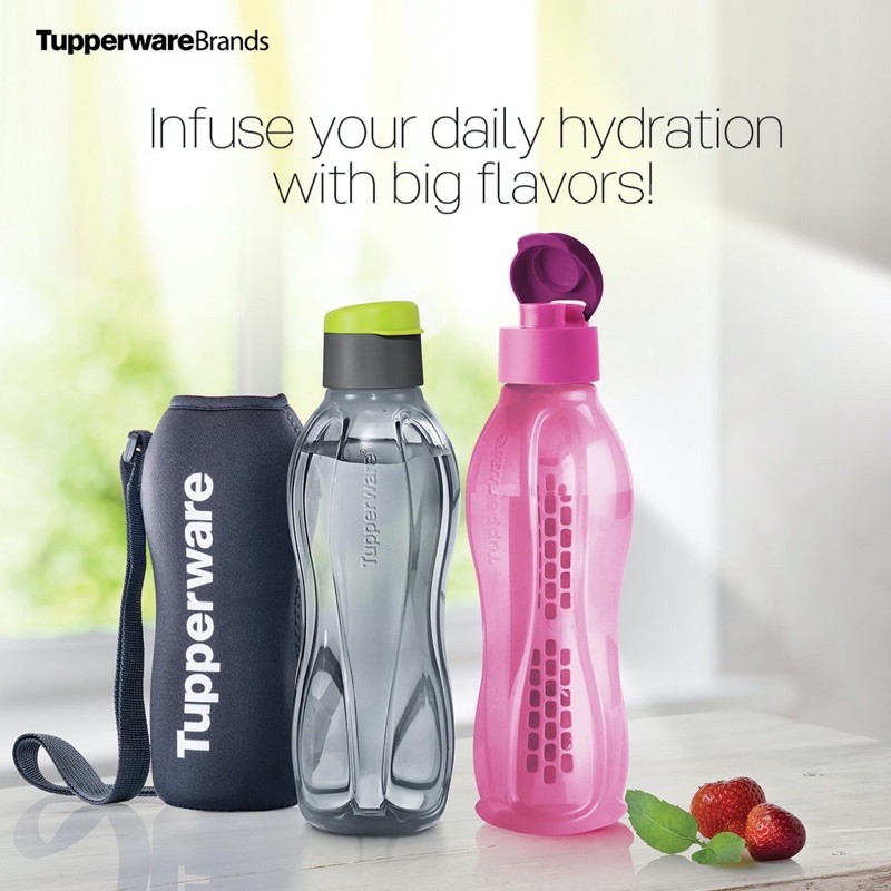 Tupperware Eco Bottle (2pcs) 750ml Free 1pc Fruit Infuser
