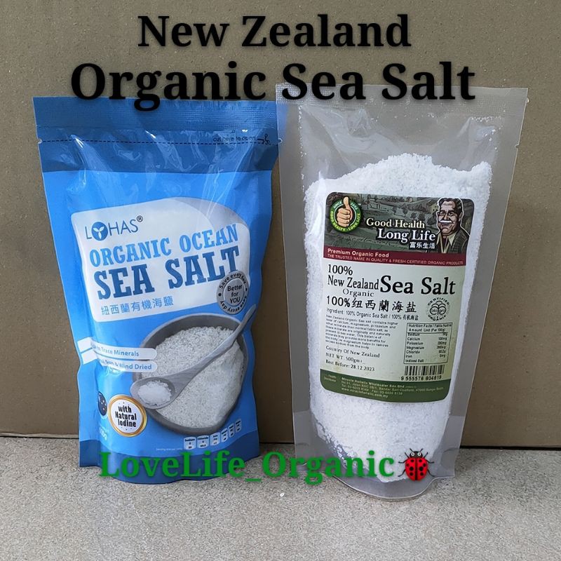 LOHAS ORGANIC OCEAN SEA SALT 500G/GOOD HEALTH NEW ZEALAND SEA SALT 500G