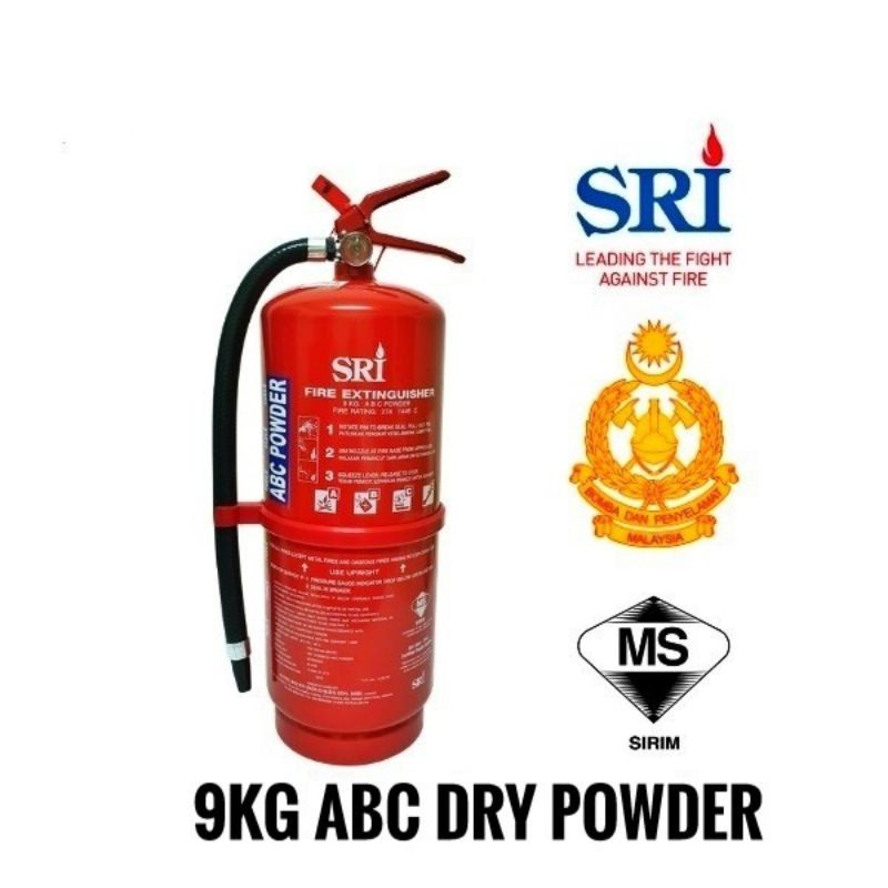 NEW 9KG ABC DRY POWDER SRI FIRE EXTINGUISHER | Shopee Malaysia