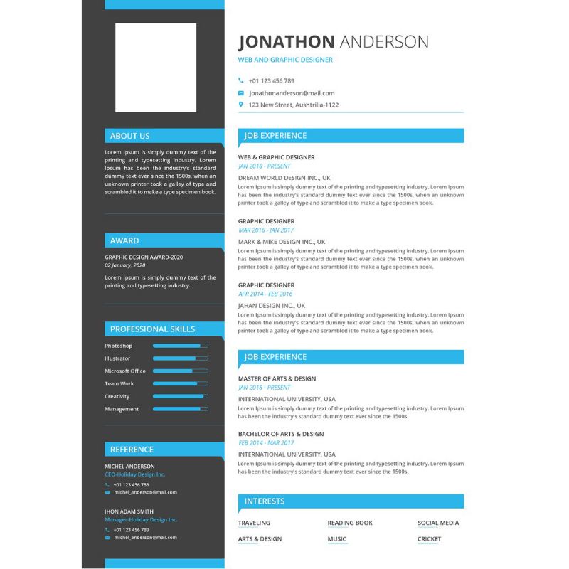Resume/CV/CL Template(In PowerPoint/ Words/ Psd/ Ai) | Shopee Malaysia