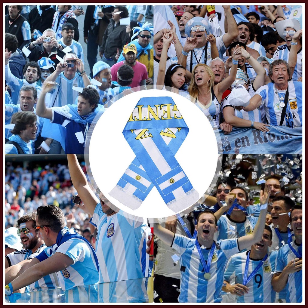 Argentina World Football Fans Scarf Soccer Fan Scarf for Argentine 2022 World Cup Scarf Gift Soccer Fan Scarf for tdemy