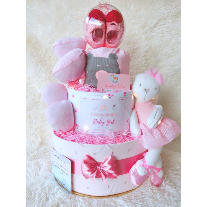 3 tiers Baby diapers cake (customize) Shopee Malaysia