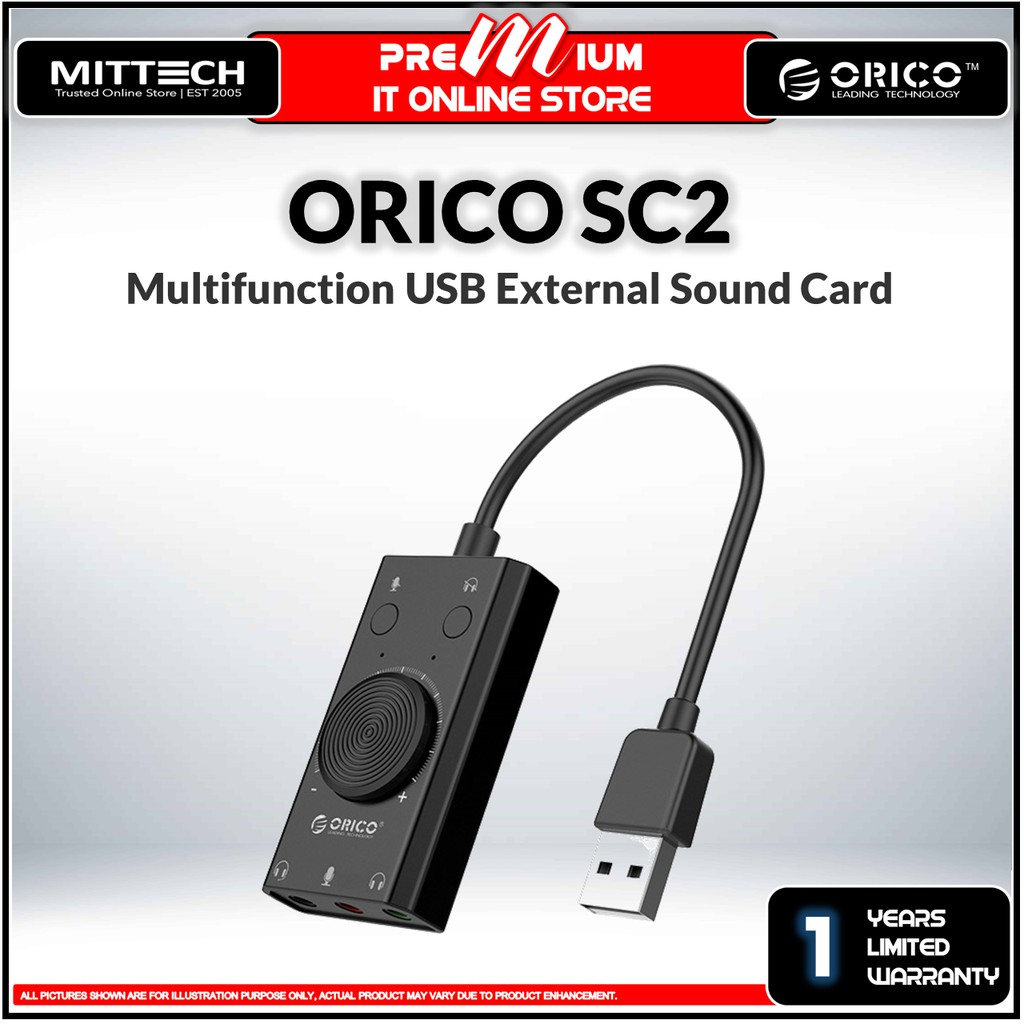Orico Multifunction USB External Sound Card SC2 Shopee Malaysia