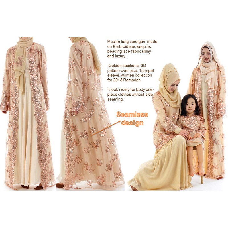 glitter dress muslimah