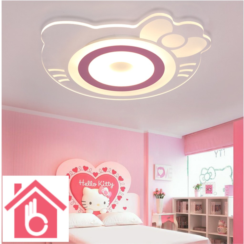 Led Hello Kitty Children Room Ceiling Lamp Girls Princess Room