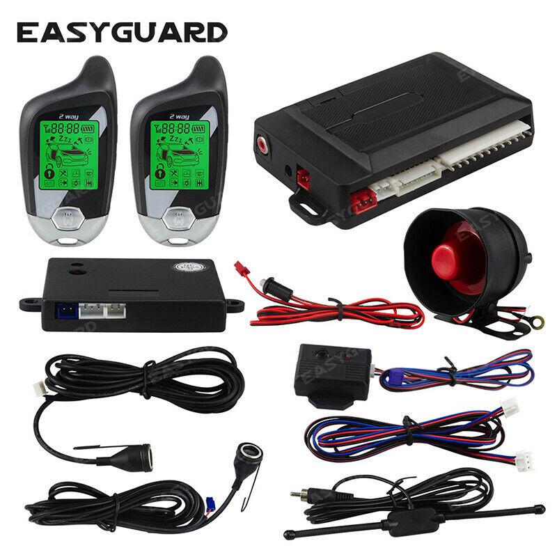 EASYGUARD 2 Way LCD Display Motorcycle Alarm System with Remote Engine