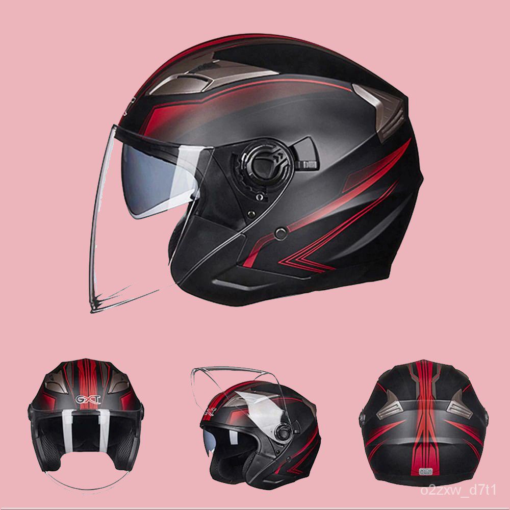 Motorcycle Helmet Motosikal Topi Keledar Double Lens MurahYa GXT Double