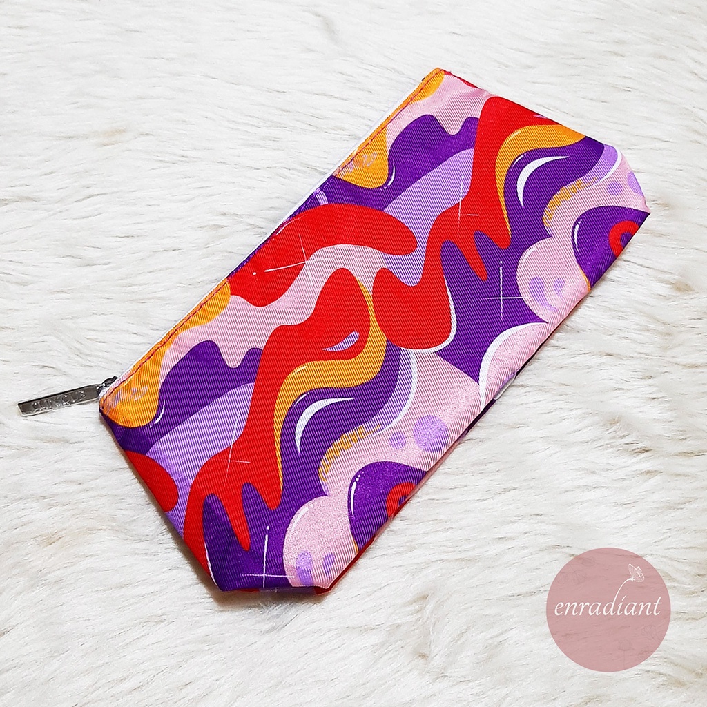 Clinique Violet Wave Cosmetic Makeup Pouch Bag