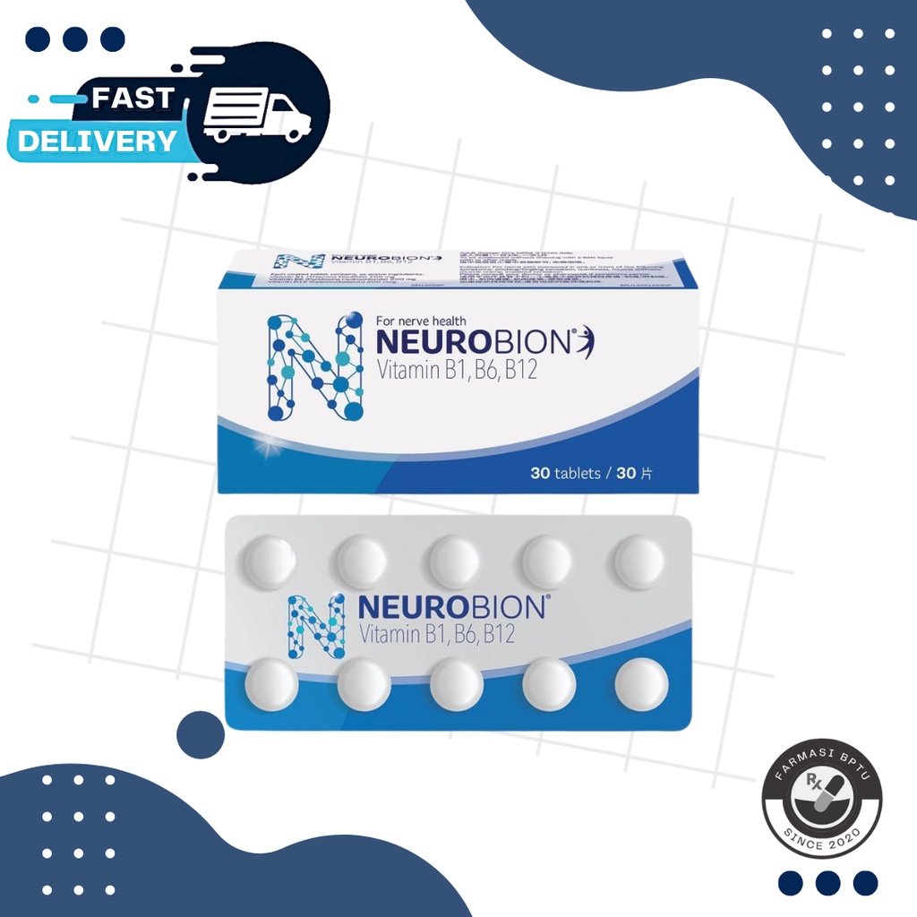 Neurobion Vitamin B1 B6 B12 Tablet 6x10 S For Nerve Pain Shopee Malaysia