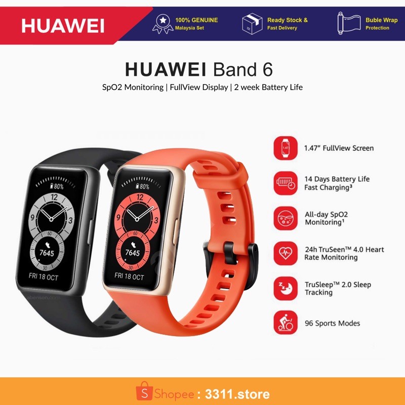 Original HUAWEI Band 6 Band 4 Honor Band 6 [1 Year warranty by