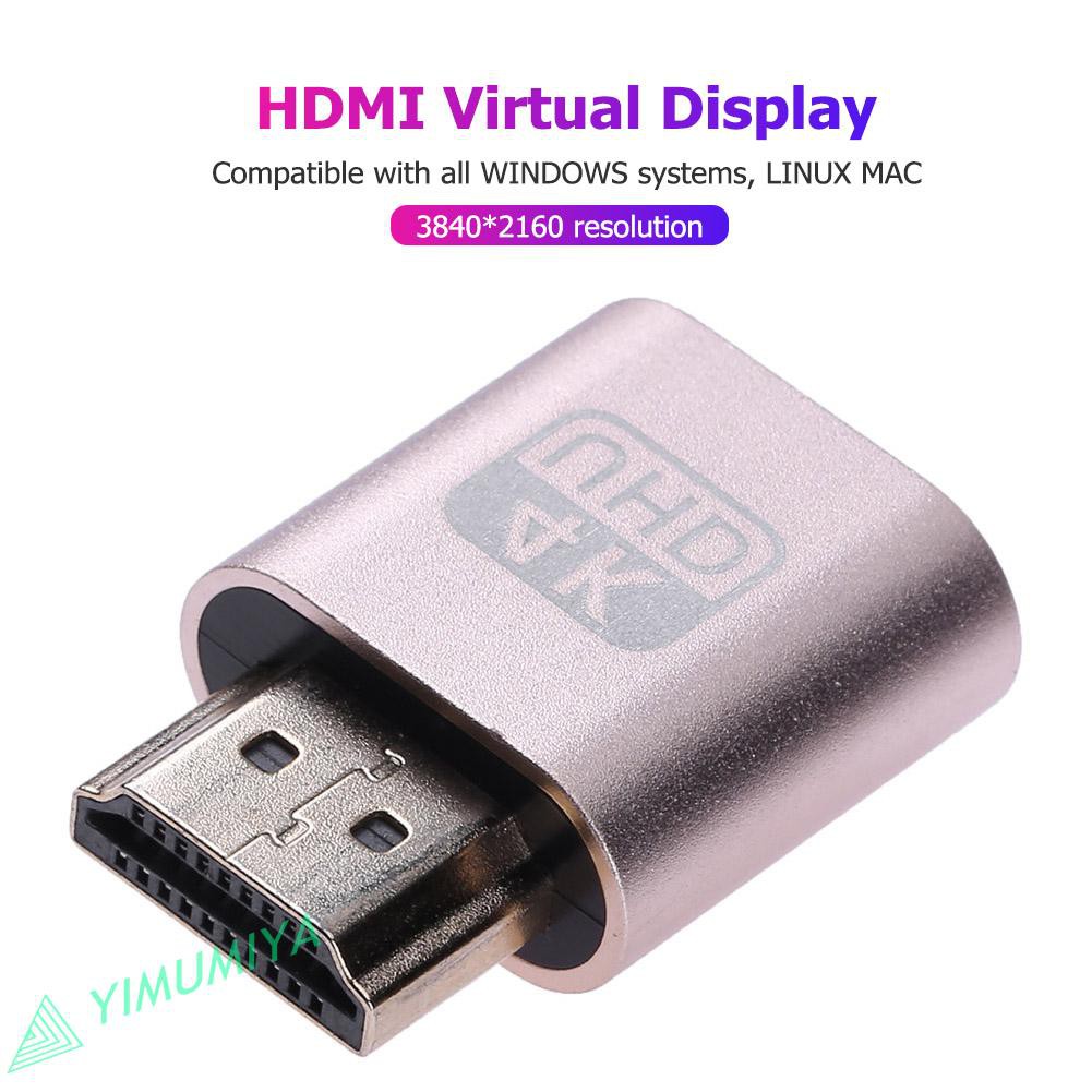 HDMI fittizia Plug 1920x1080p 4k Display per BTC Miner Fit Headless 