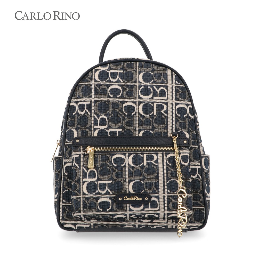 Carlo Rino Dark Blue Carlo GEO Jacquard Backpack