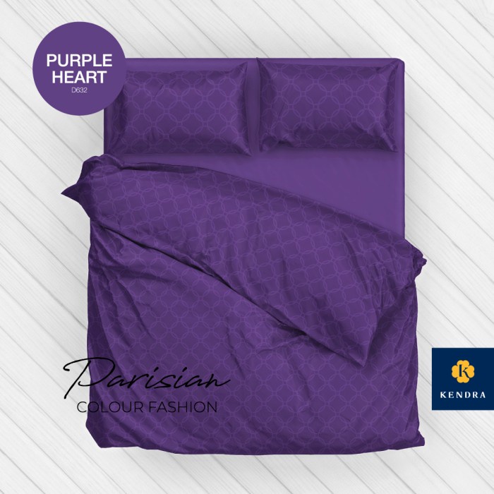 Super King Size Purple Heart Bed Sheets, Purple King Size Bedding Uk