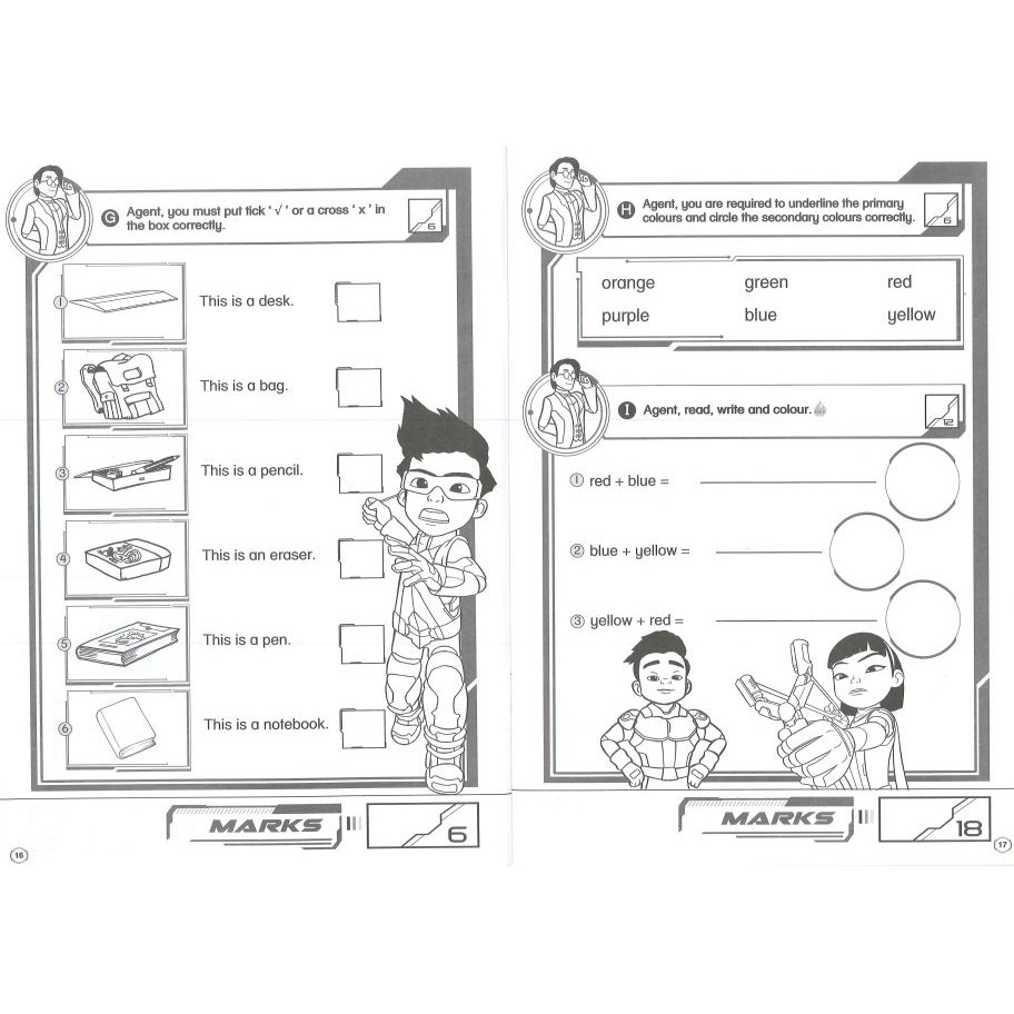 Buku Ejen Ali Misi Gempur Tahun 1 Matematik Bahasa Melayu Sains Bahasa Inggeris Buku Latihan Kanak Kanak Shopee Malaysia