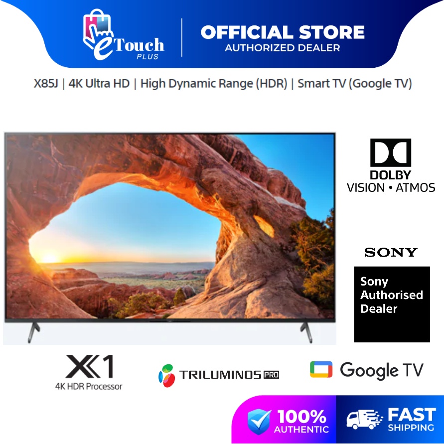 Sony 75" l 75 Inch 4K Ultra HD LED Smart Google Android TV KD-75X85J Television Televisyen 电视机 Compatible PS5